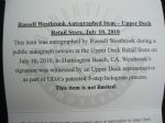 Russell Westbrook Autographed OKC Thunder Jersey UDA