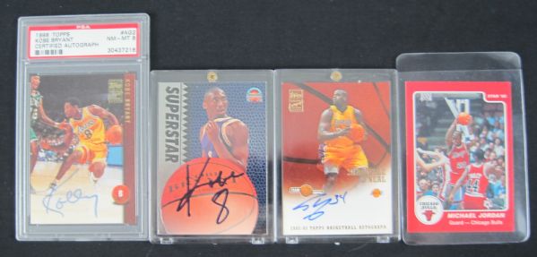 NBA Collection of Autographed Cards & Michael Jordan Card