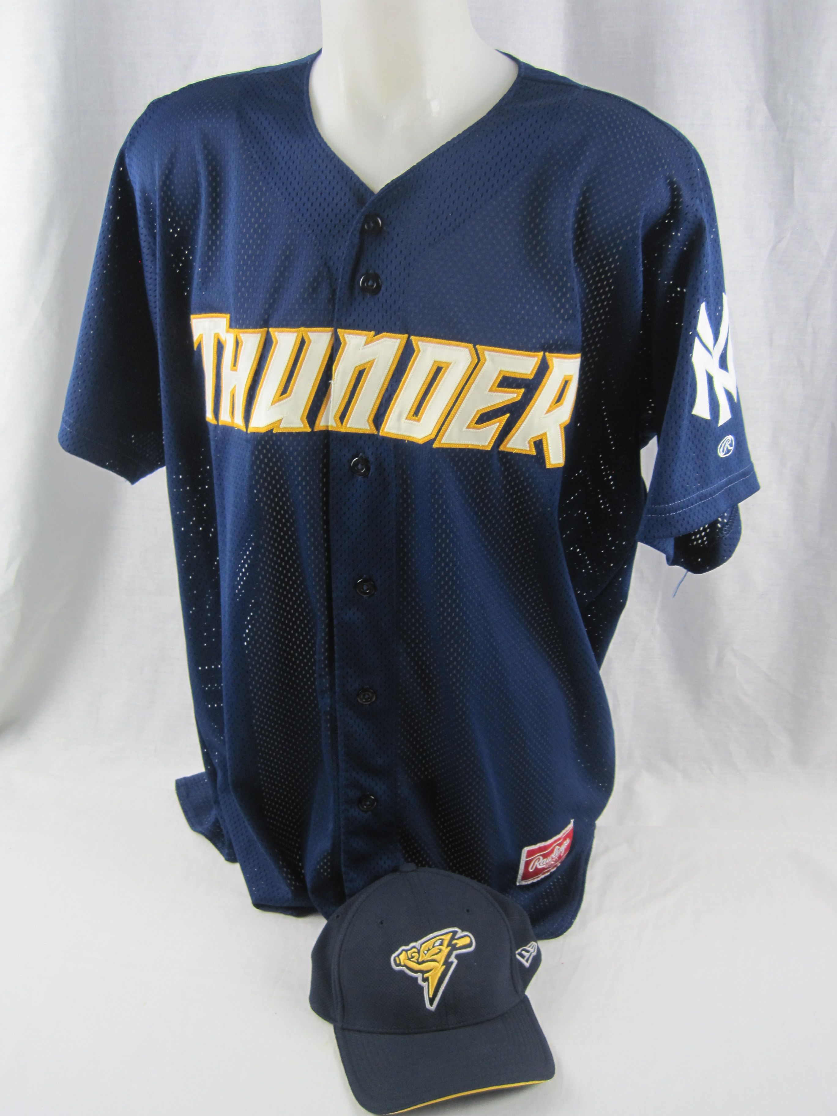 Lot Detail - Derek Jeter July 2nd & 3rd 2011 Worn Trenton Thunder Batting  Practice Jersey & Hat w/Team LOA