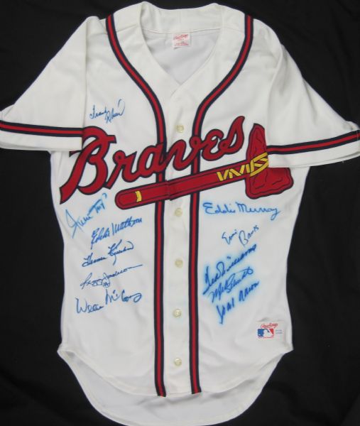 Atlanta Braves 500 HR Club Autographed Jersey w/11 Signatures