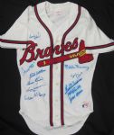 Atlanta Braves 500 HR Club Autographed Jersey w/11 Signatures