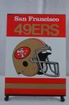 Jim Harbaugh Autographed 11x14 Photo & SF 49'ers Metal Sign
