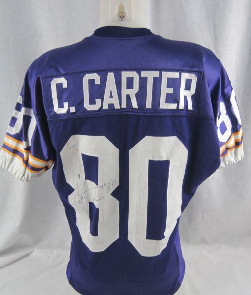 Cris Carter 1990-92 Minnesota Vikings Professional Model Jersey w/Heavy Use