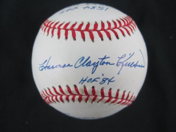 Harmon Killebrew Autographed Career Stat Baseball w/15 Inscriptions