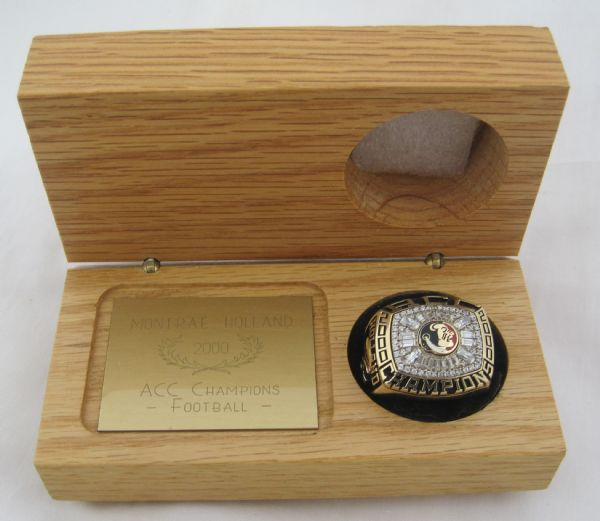 Montrae Holland 2000 Florida St. Seminoles ACC Champions 10K Gold Football Ring 
