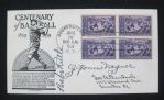 Babe Ruth & Honus Wagner Autographed First Day Cover Dated June 12th, 1939