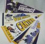 Minnesota Vikings Lot of 4 Vintage Pennants