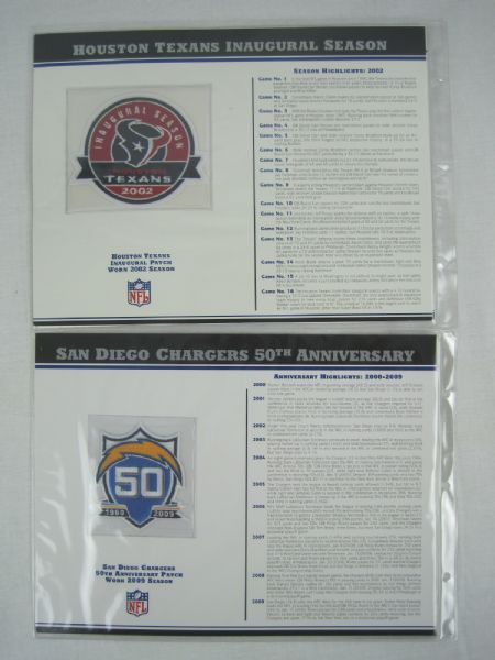 Lot Detail - Official NFL Anniversary Willabee & Ward Patch