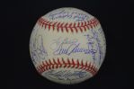 Hall of Fame Autographed Baseball w/28 Signatures