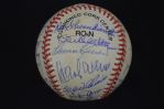 Hall of Fame Autographed Baseball w/28 Signatures
