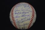 Hall of Fame Autographed Baseball w/28 Signatures