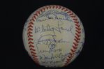 Hall of Fame Autographed Baseball w/28 Signatures