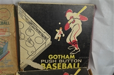 Vintage 1950's Collection of 4 Push Button Baseball Games 