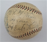 Babe Ruth Autographed & Inscribed Baseball