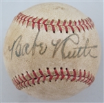 Babe Ruth Single Signed Baseball w/Bold Sweet Spot Signature