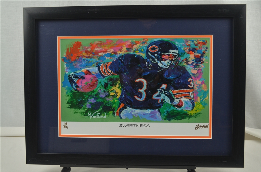 Walter Payton "Sweetness" Framed Lithograph