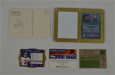 John Elway Collection of 5 Autographs & Rookie Cards