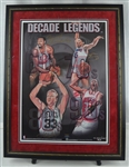 Decade Legends UDA Autographed LE Lithograph w/Michael Jordan & Wilt Chamberlain