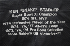 Ken Stabler Autographed Oakland Raiders Jersey