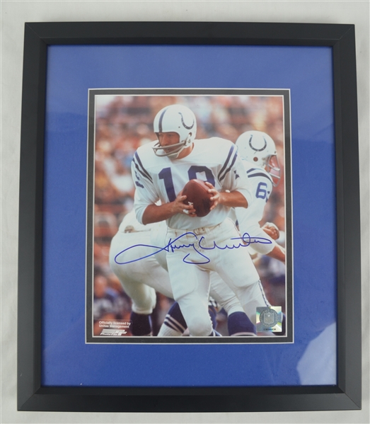 Johnny Unitas Autographed & Framed Photo
