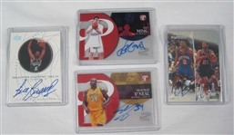 NBA Collection of 4 Autographed Insert Cards w/Bill Russell