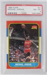 1986 Fleer Basketball Partial Set w/Michael Jordan PSA 8 Rookie Card