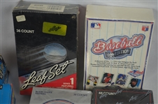 Lot of 7 Boxes of Unopened Baseball & Hockey Cards 