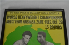 Muhammad Ali vs. George Foreman Original Closed Circuit Fight Poster