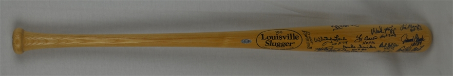Hall of Fame Autographed Bat w/15 Signatures 