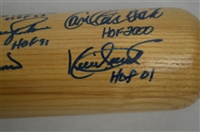 Hall of Fame Autographed Bat w/15 Signatures 