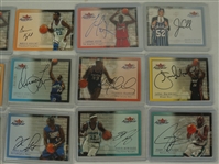 Collection of 17 Fleer NBA Autographed Cards
