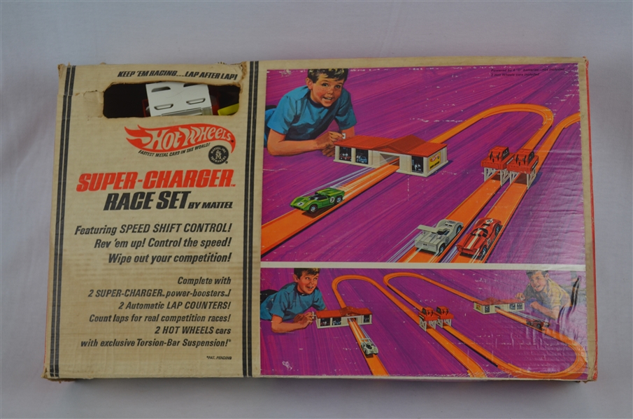Mattel 1969 Hot Wheels Super Charger Race Set w/Original Box