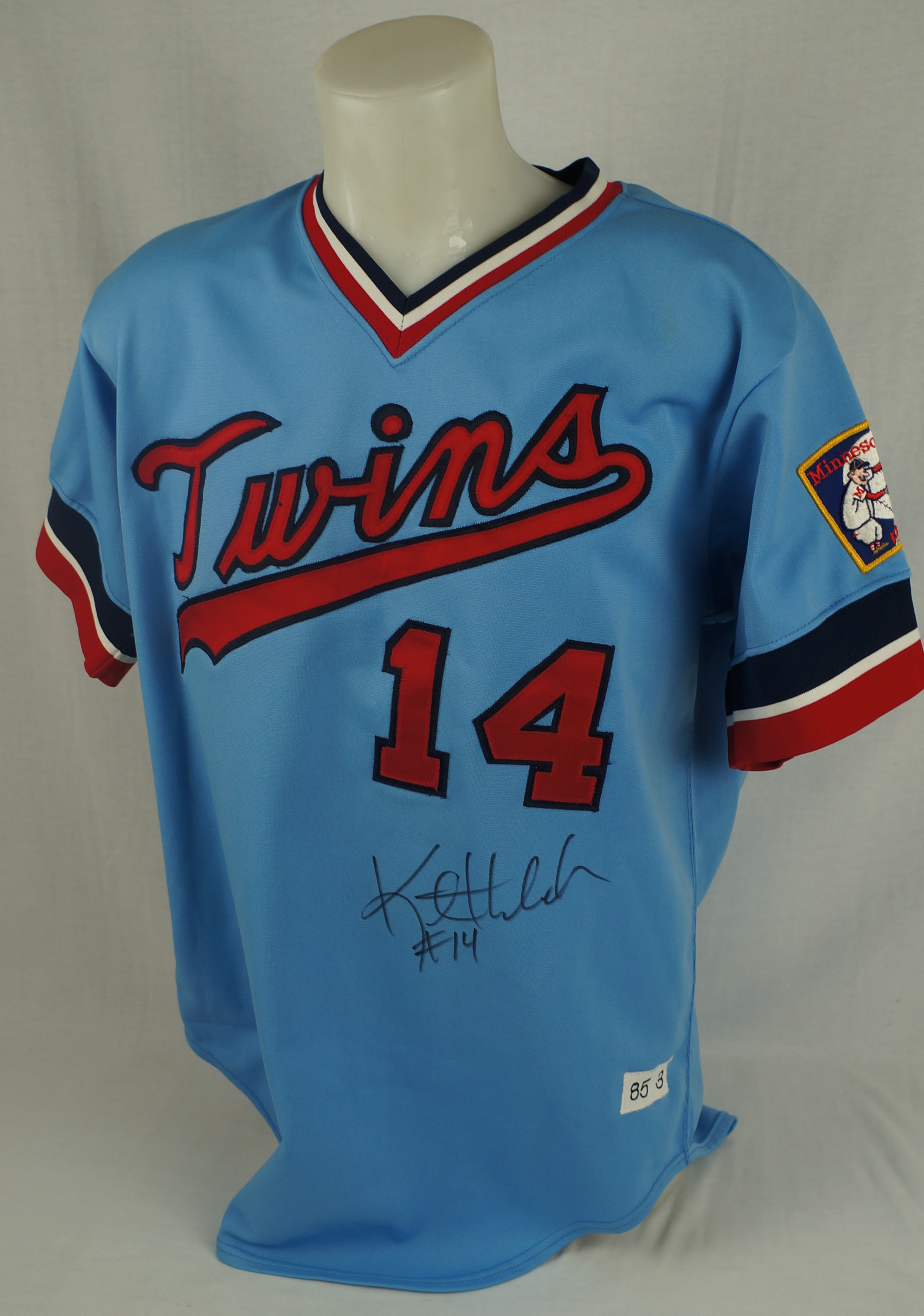 Lot Detail - Kent Hrbek 1985 Minnesota Twins Professional Model Jersey  w/Heavy Use