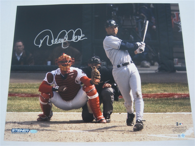 Derek Jeter Rare First Career Home Run Autographed 16x20 Photo
