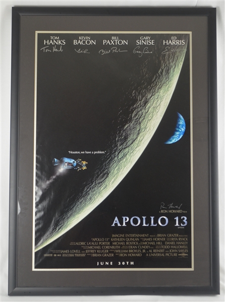 Apollo 13 Original Movie Poster Signed by Entire Cast w/Tom Hanks & Ron Howard