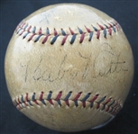 Babe Ruth & Lou Gehrig Dual Signed Baseball 