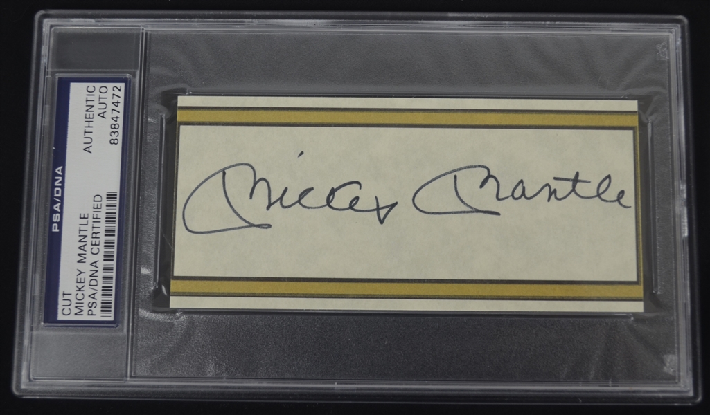 Mickey Mantle Autographed Cut Signature PSA/DNA