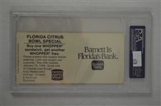 Citrus Bowl Game 1985 PSA Graded Ticket Stub Ohio State vs BYU