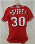 Ken Griffey Jr c. 2003-04 Cincinnati Reds Professional Model Jersey w/Light Use