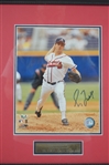 Greg Maddux Tom Glavine & John Smoltz Autographed Cy Young Display