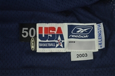 Tim Duncan 2003 Team USA Professional Model Jersey w/Light Use