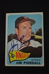 Jimmy Piersall Autographed Baseball & Card Display
