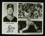 Mark McGwire Autographed Ball Card & Photo
