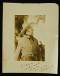 Lou Gehrig Rare c. 1938 Autographed Rawhide Photo 