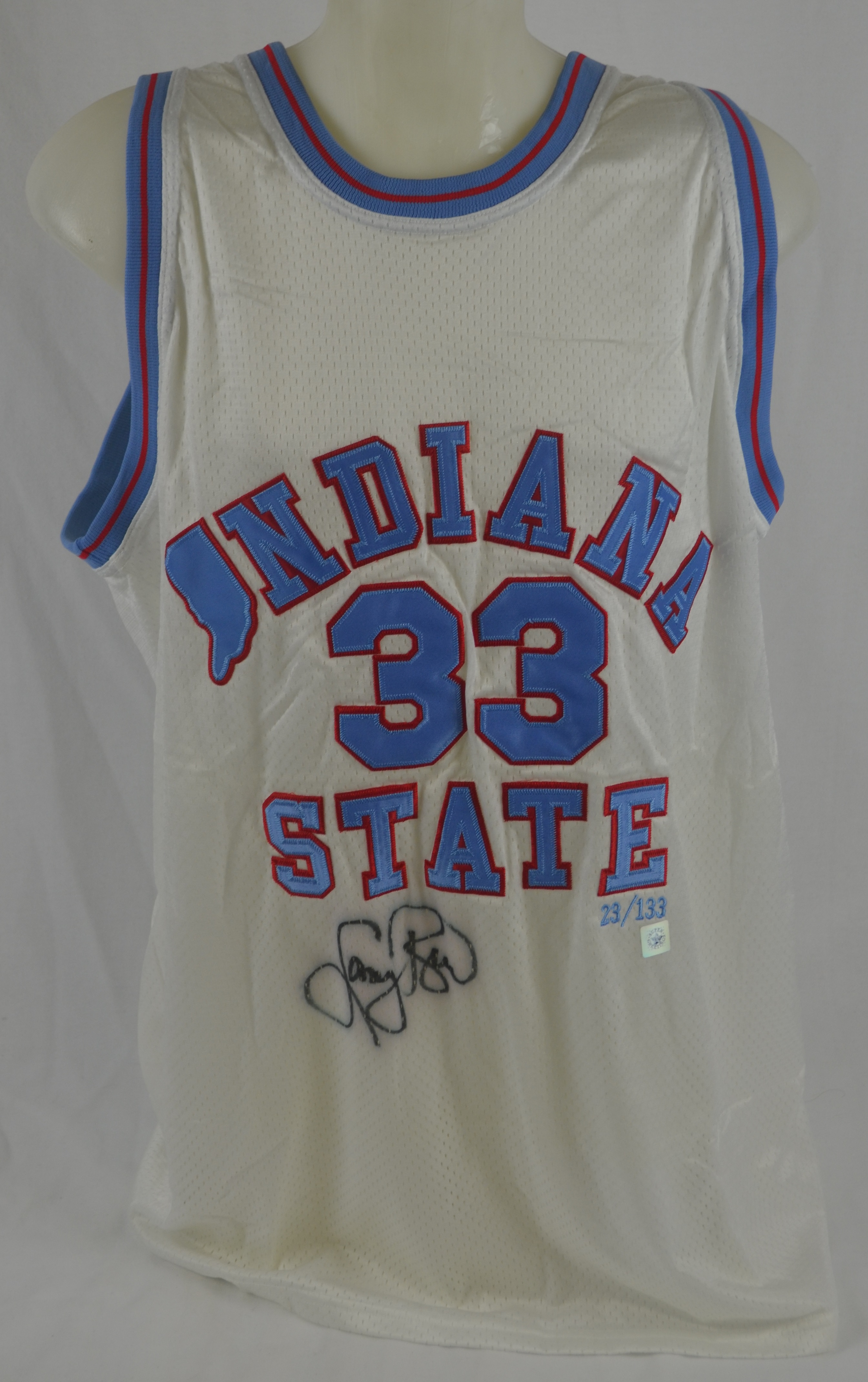 Larry Bird Autographed Indiana State Basketball Jersey