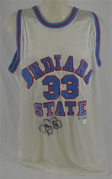Larry Bird Autographed Indiana State Jersey