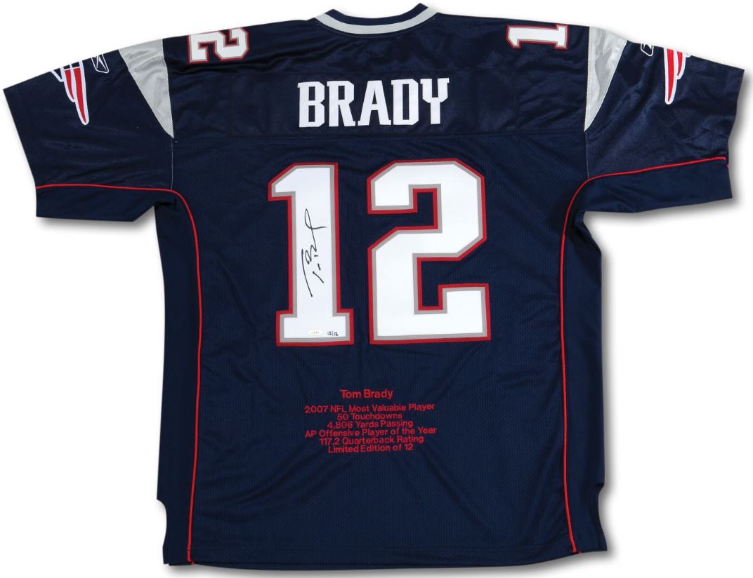 tom brady autographed jersey