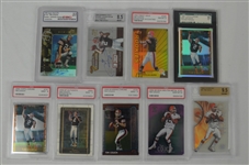 Collection of 9 Tim Couch 1999 Graded Rookie Cards 