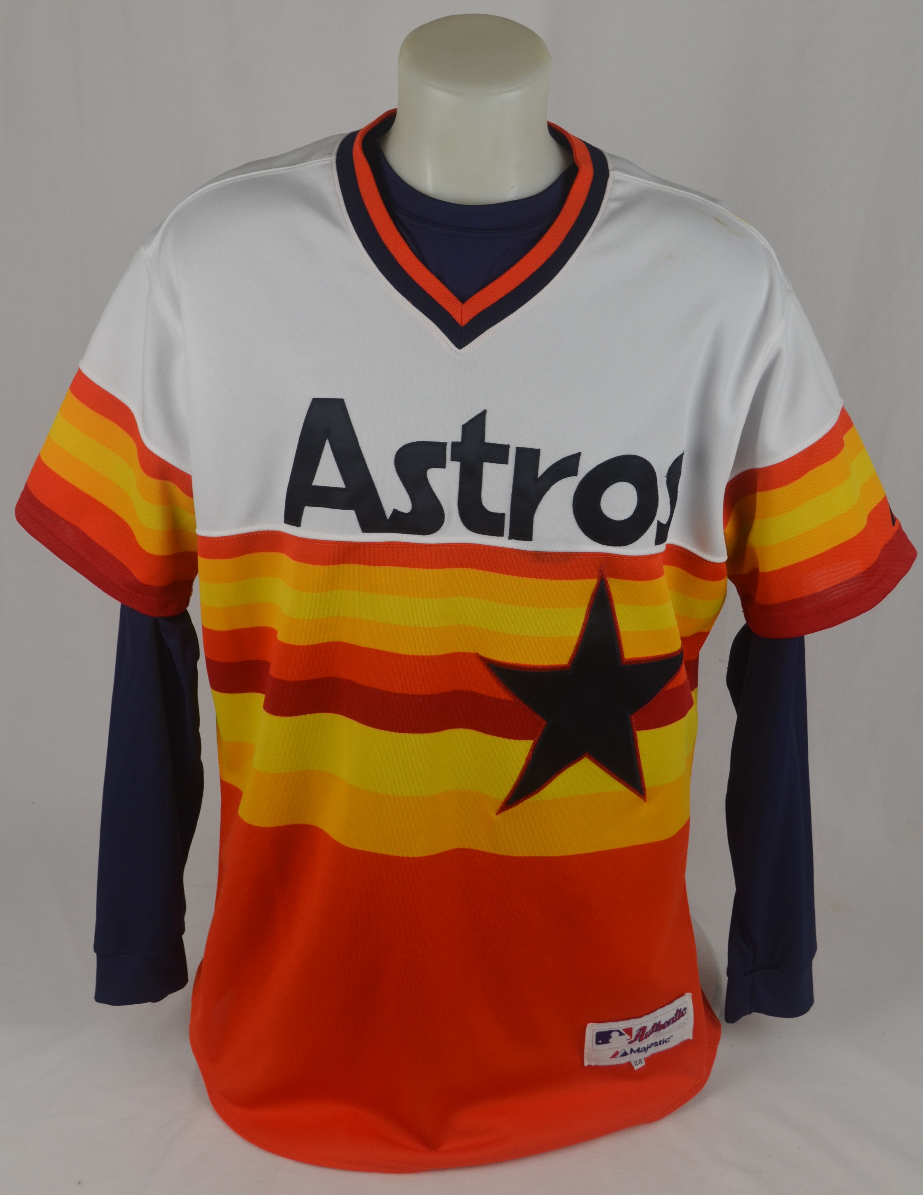 Late 1980s Early 1990s Houston Astros Game Used Navy Jacket L DP32914