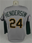 Rickey Henderson 1989 World Series Oakland As Game Used Jersey w/Dave Miedema LOA